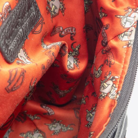 Harley-Davidson Women’s Mini Biker Backpack Black Pebbled Leather Studded Logo - Picture 10 of 11